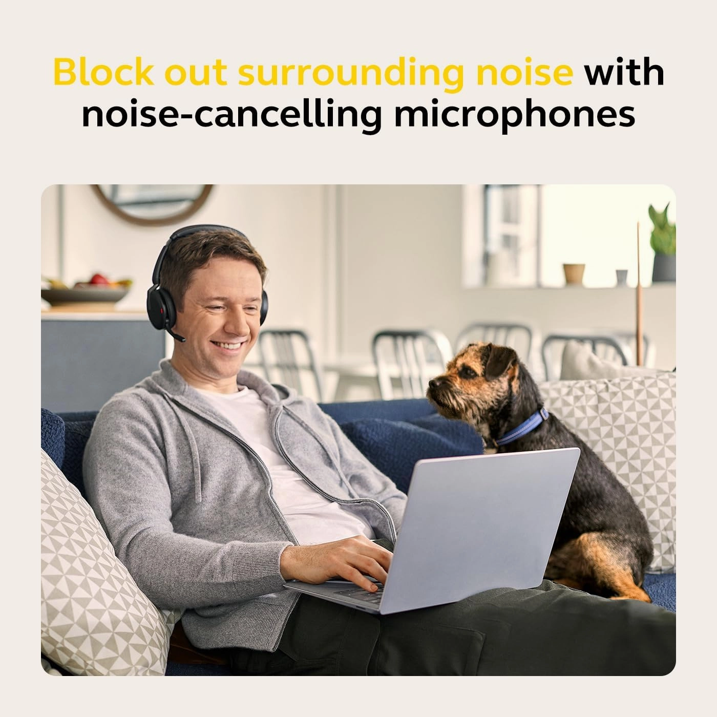 Jabra Evolve2 65 Flex Wireless Stereo Headset - Bluetooth, Noise-Cancelling ClearVoice Technology & Hybrid ANC - Works with All Leading UC Platforms Such As Zoom & Google Meet - Black
