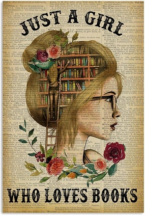 Just A Girl Who Loves Books Blond Reading - 500 Piece Jigsaw Puzzle for Adults Families Kids Toys Gift for Women