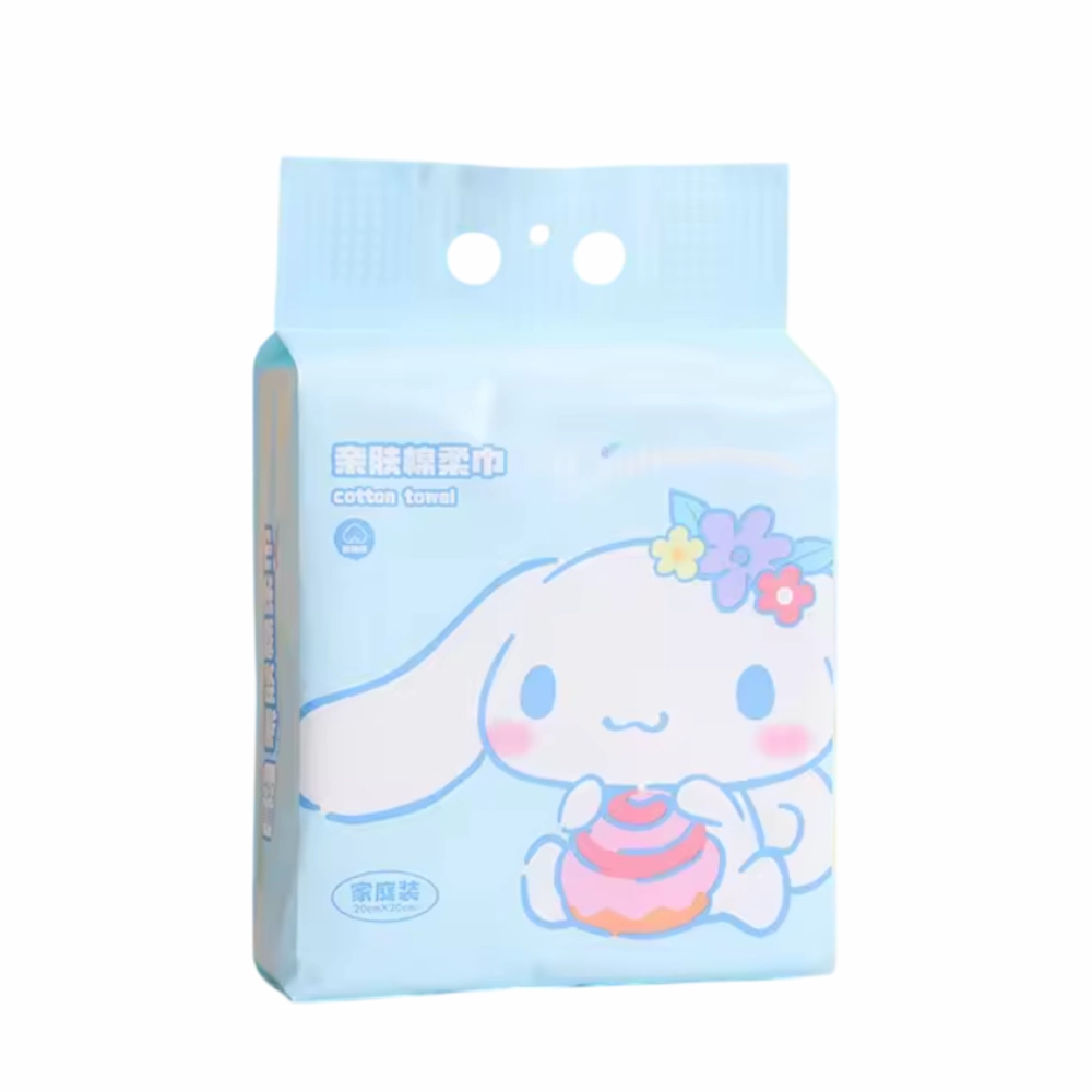 KAMI HOUSE Sanrio Jumbo Size Hanging Facial Towels Family Pack - Cinnamoroll (MJ321)