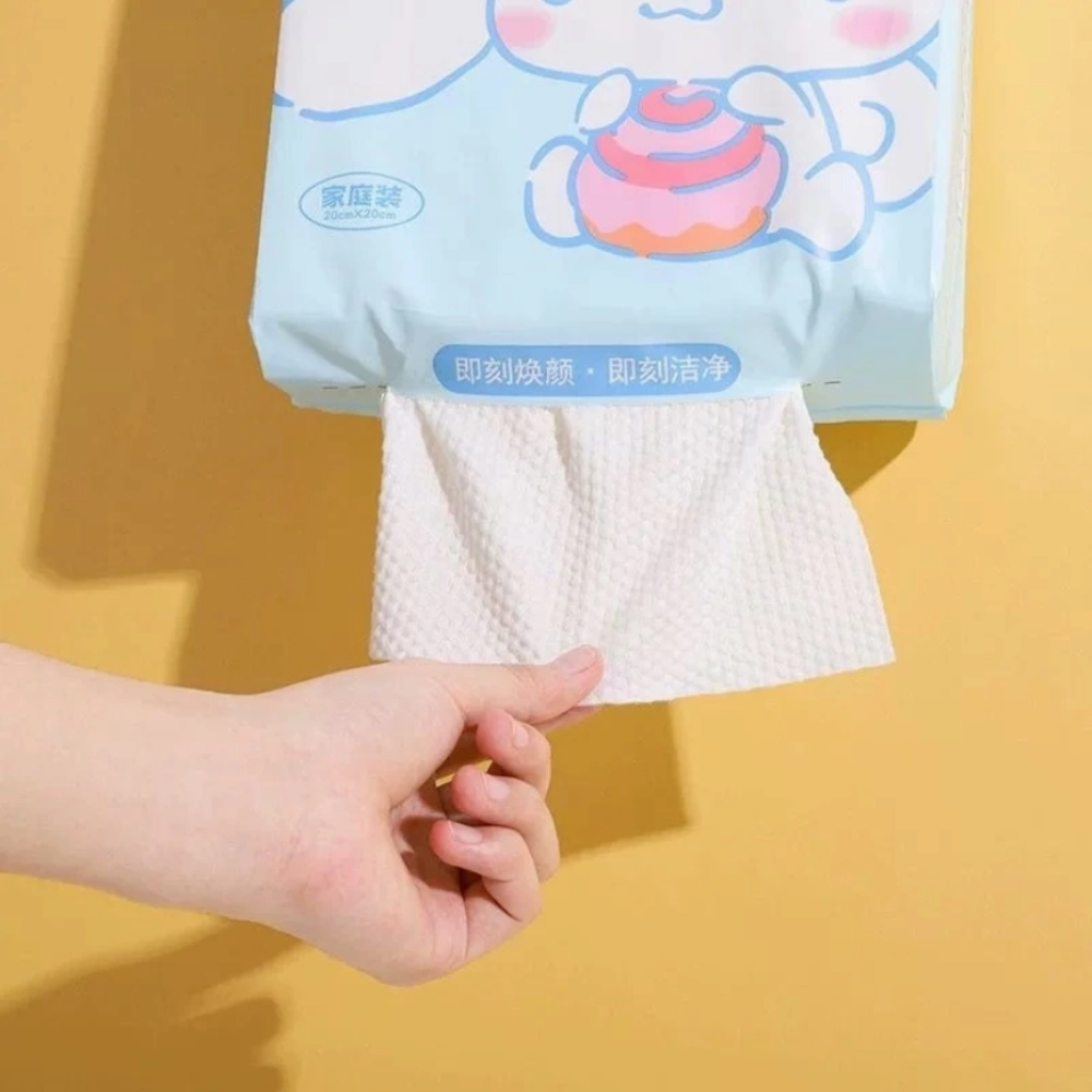 KAMI HOUSE Sanrio Jumbo Size Hanging Facial Towels Family Pack - Cinnamoroll (MJ321)