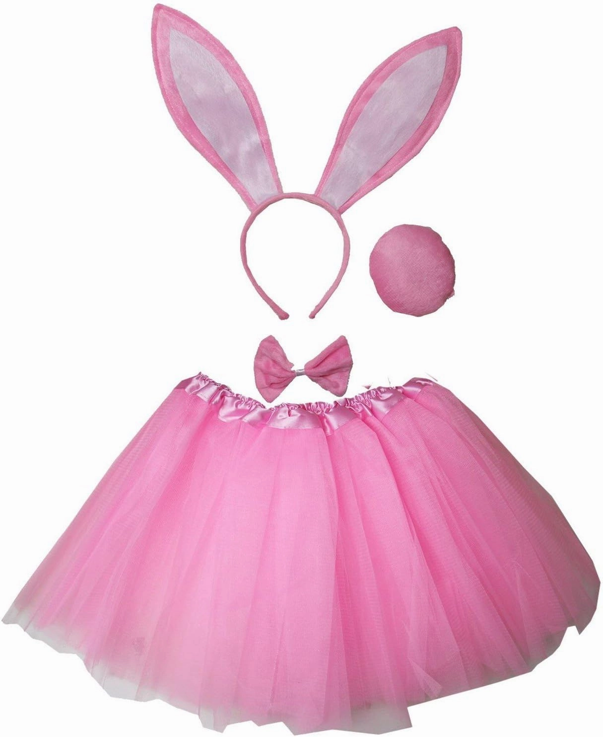 Kirei Sui Funny Kids Bunny Rabbit Hare Costume Set Ears Headband & Tutu Halloween Dress Up Cosplay for Girls