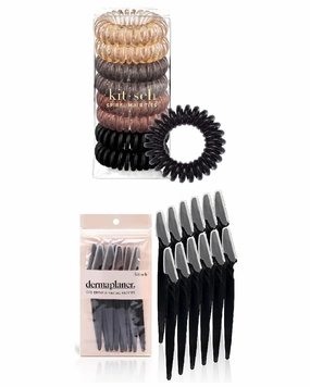 Kitsch Waterproof Spiral Hair Ties for Women & Kitsch Dermaplaning Tool with Discount