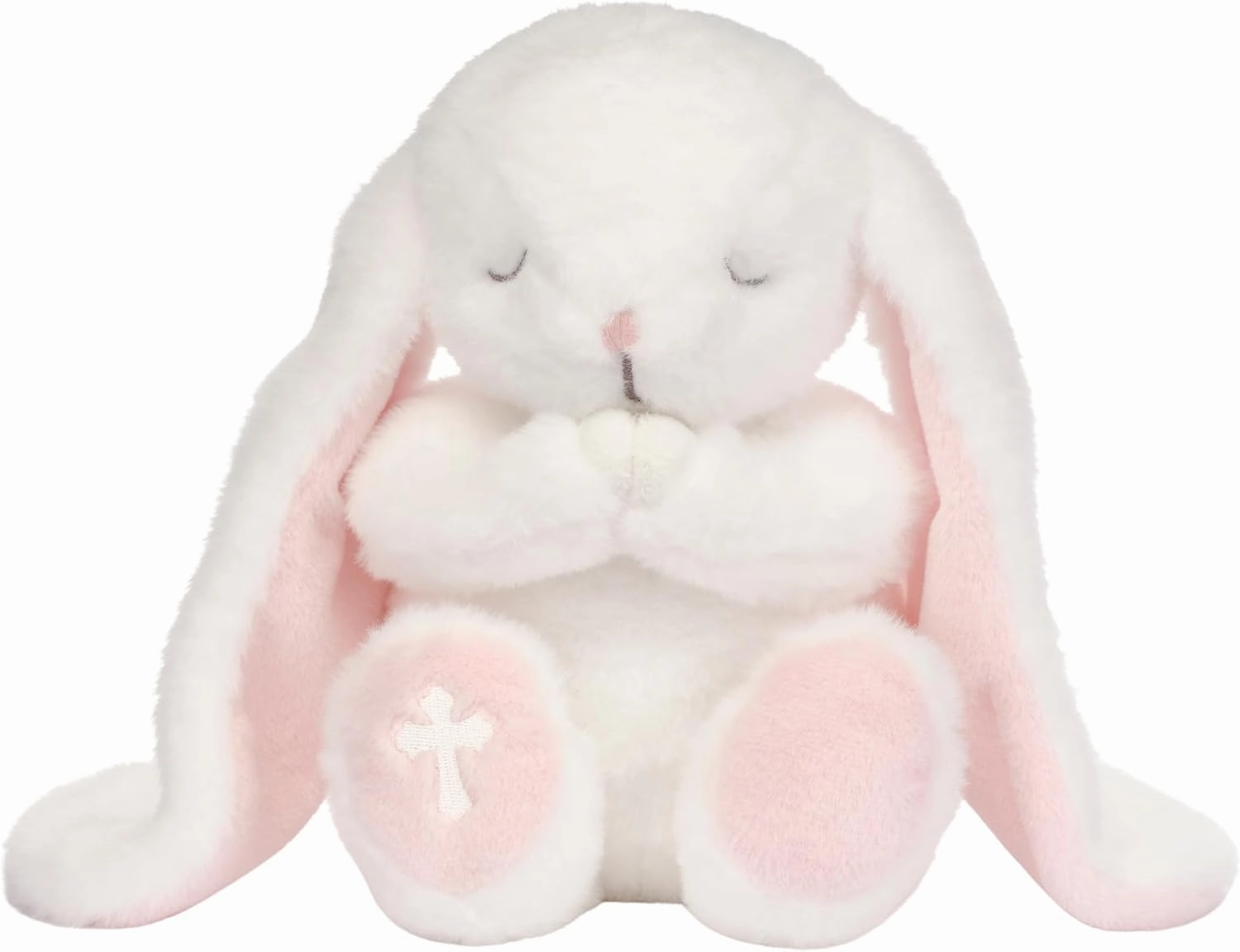 Lambs & Ivy Heaven Sent Baptism White Plush Bunny Stuffed Animal Toy - Precious