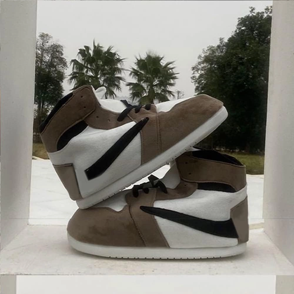 LAPRBY High Top Sneaker Slippers Unisex One-Size Ultra Comfy and Cozy House Fluffy Jordan Like Slippers for Men and Women