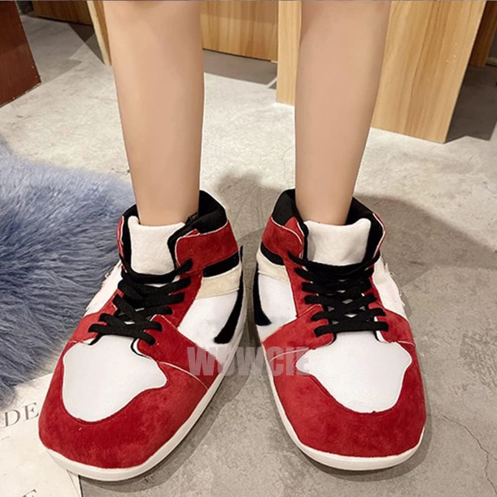 LAPRBY High Top Sneaker Slippers Unisex One-Size Ultra Comfy and Cozy House Fluffy Jordan Like Slippers for Men and Women