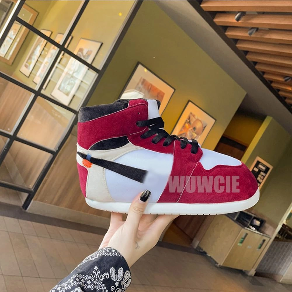 LAPRBY High Top Sneaker Slippers Unisex One-Size Ultra Comfy and Cozy House Fluffy Jordan Like Slippers for Men and Women
