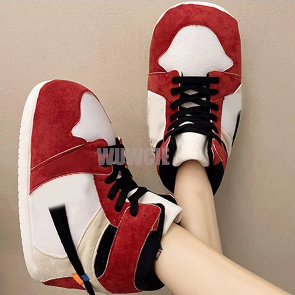 LAPRBY High Top Sneaker Slippers Unisex One-Size Ultra Comfy and Cozy House Fluffy Jordan Like Slippers for Men and Women
