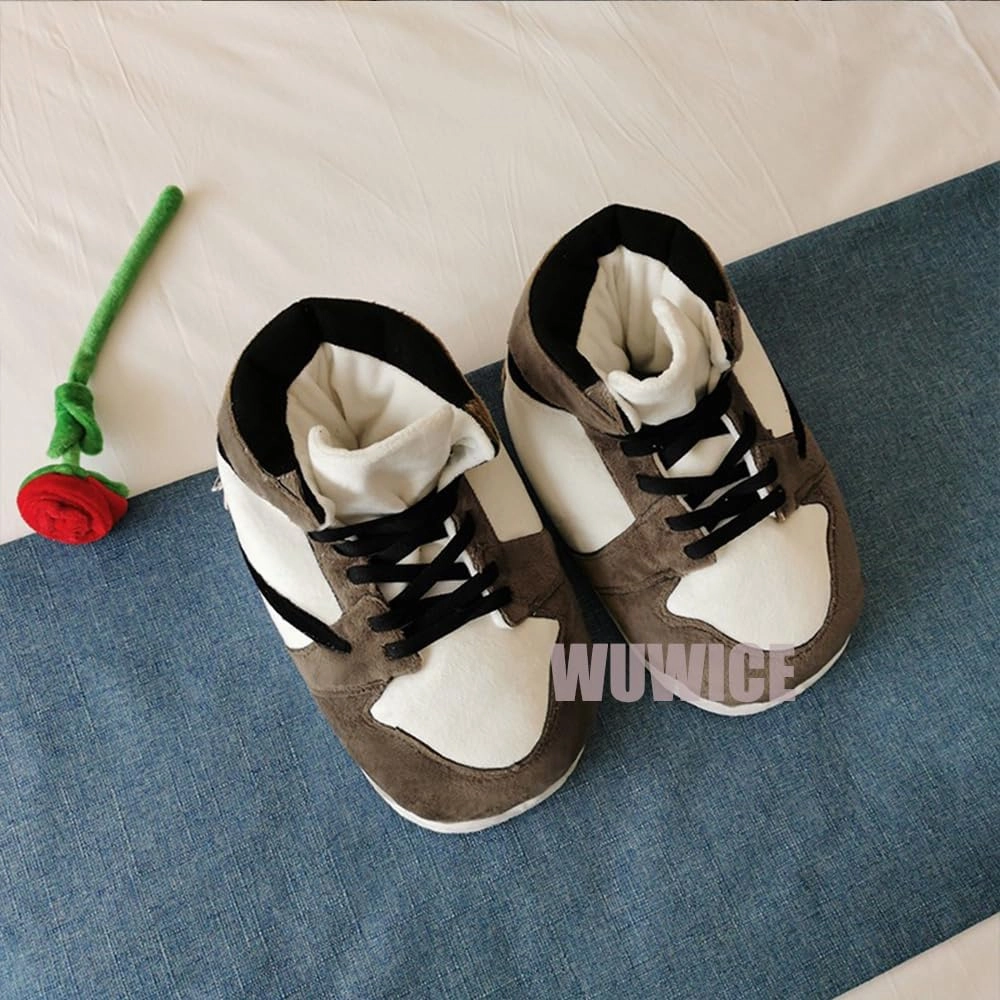 LAPRBY High Top Sneaker Slippers Unisex One-Size Ultra Comfy and Cozy House Fluffy Jordan Like Slippers for Men and Women