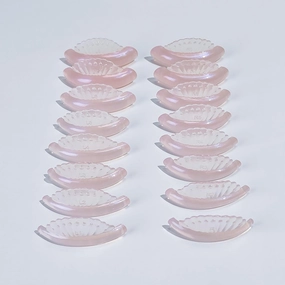 Libeauty Eyelash Lift Pads Reusable Super-sticky Lash Perm Rods 8 Pairs Silicon Pads Shell Shape Eyelash Lifting Shield DIY Use at Home or Salon Lash Curling Tool