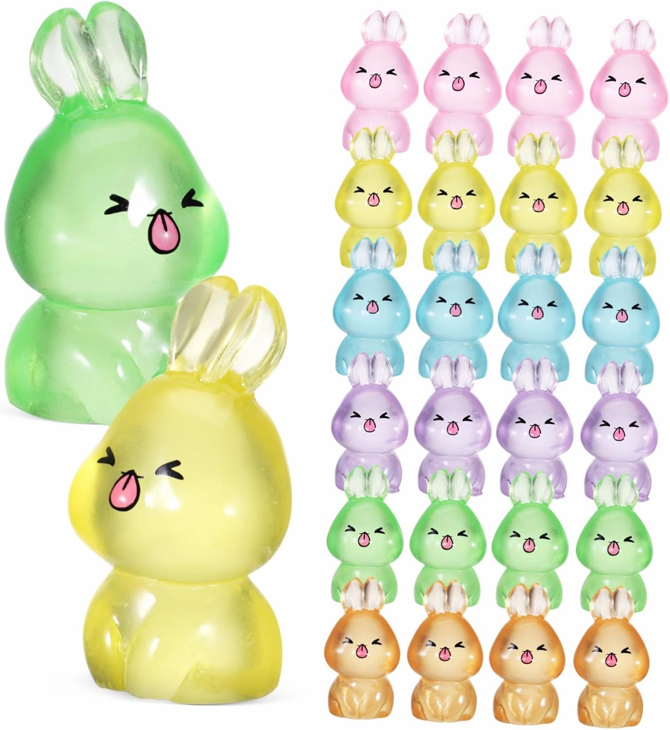 LIFKOME 84pcs Mini Bunny Figurines Resin Ornaments for Garden Decoration Adorable -Eared Bunnies for and Home Decor