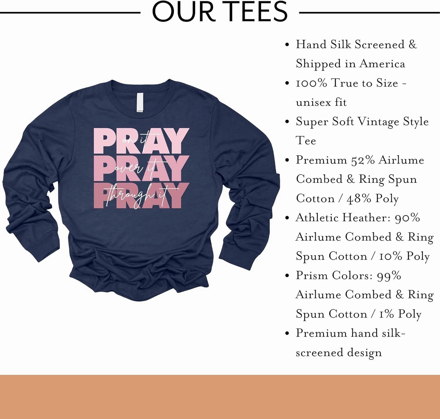 Love in Faith | Christian Shirts for Women | Pray On It Tee | Faith Shirts for Girl | Christian T-Shirts for Her