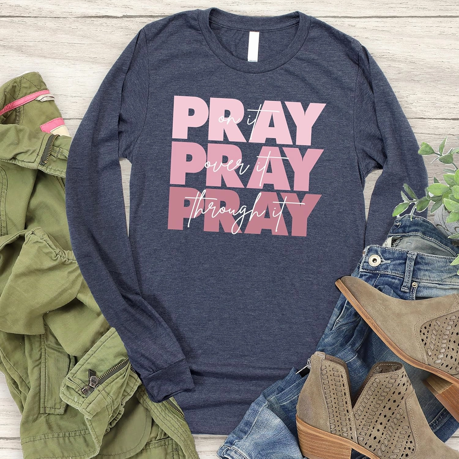 Love in Faith | Christian Shirts for Women | Pray On It Tee | Faith Shirts for Girl | Christian T-Shirts for Her