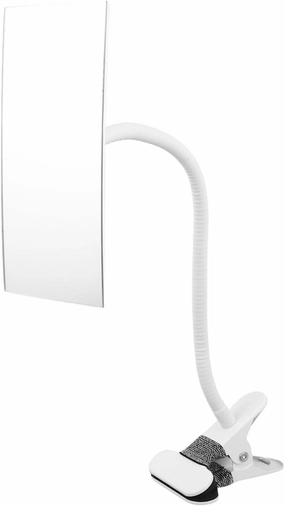 Luxshiny Personal Safety Mirror Desk Makeup Mirror Anti-Peeping Feature Easy to Use for Office Home Travel White