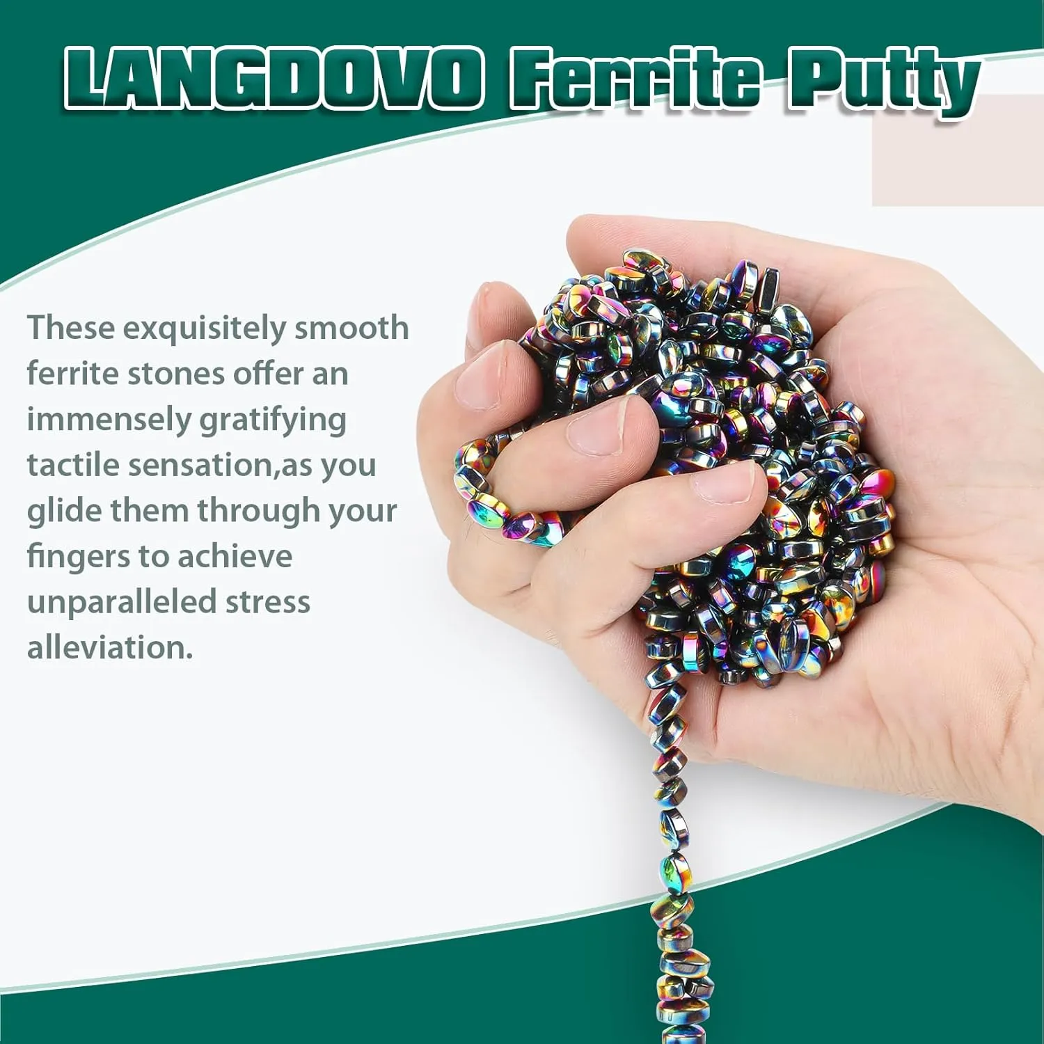 Magnetic Putty Over 600 Weak Magnetic Beads Fidget Ferrite Putty Crags Magnetic Stones Fun Quiet Magnetic Balls Fidget Toys for Office and Desk (Colorful)