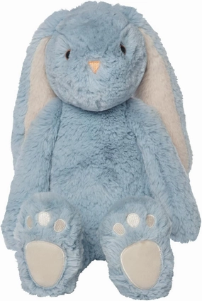 Manhattan Toy River The Blue & Light Apricot Snuggle Bunnies 12" Stuffed Animal with Embroidered Accents