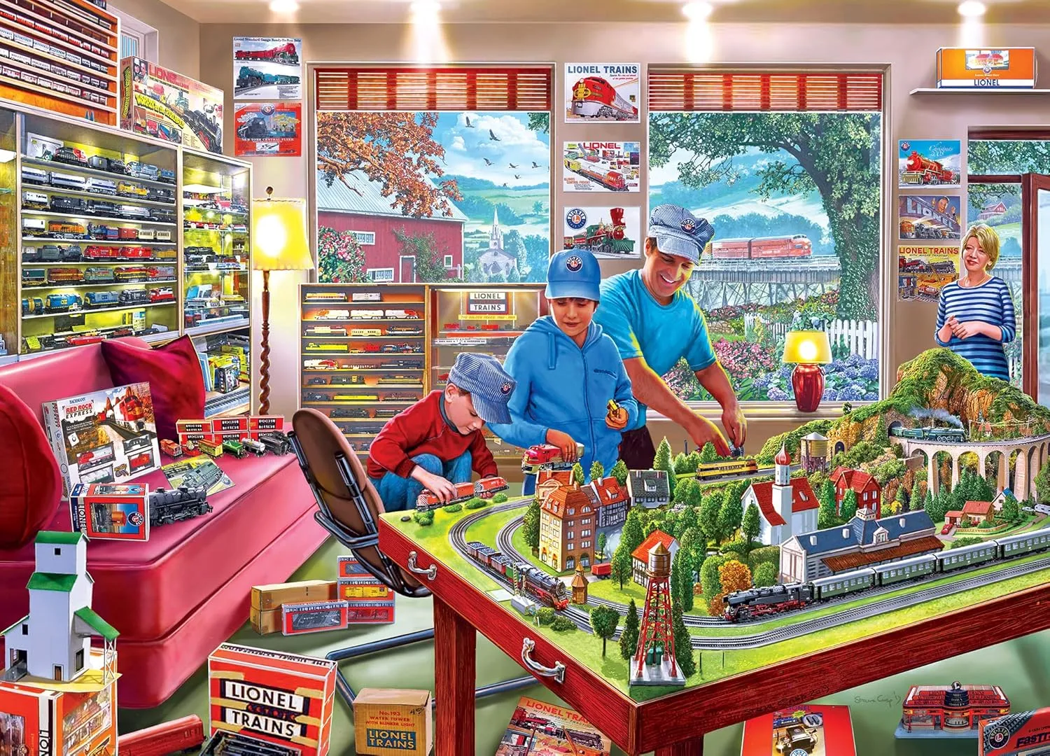MasterPieces 1000 Piece Jigsaw Puzzle for Adults, Family, Or Youth - The Boy's Playroom - 19.25"x26.75"