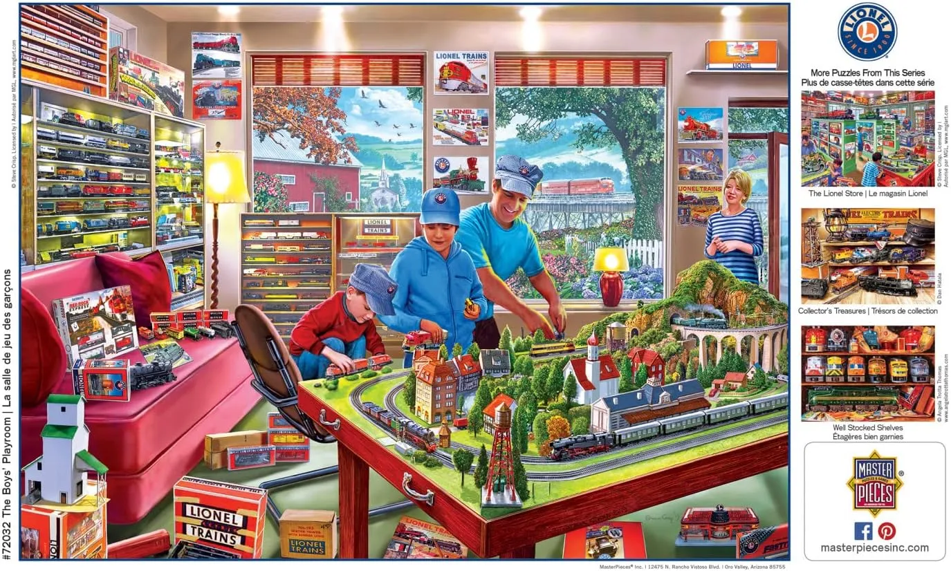 MasterPieces 1000 Piece Jigsaw Puzzle for Adults, Family, Or Youth - The Boy's Playroom - 19.25"x26.75"