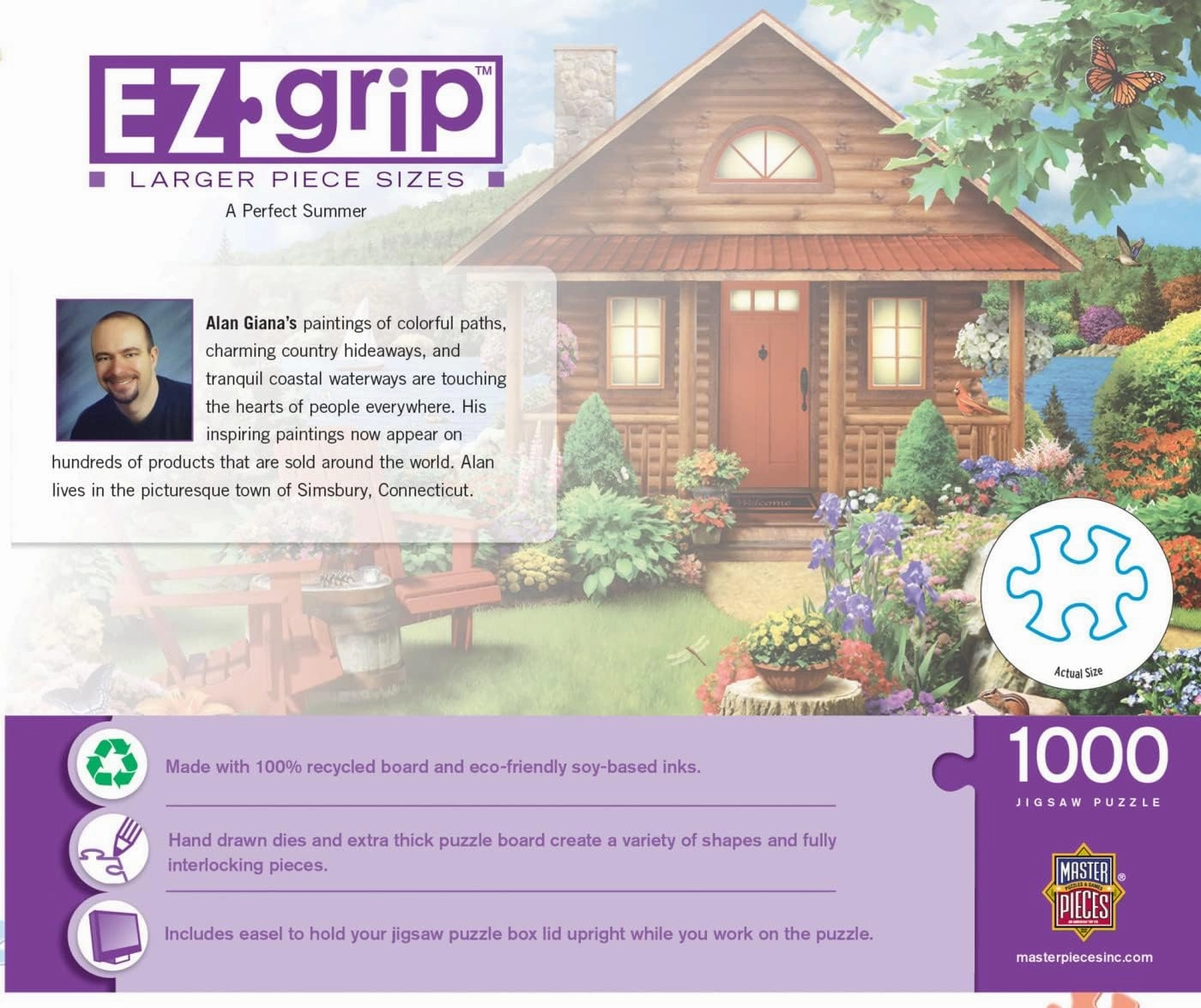 MasterPieces 1000 Piece EZ Grip Jigsaw Puzzle for Adults, Family, Or Youth - A Perfect Summer - 23.5"x34"