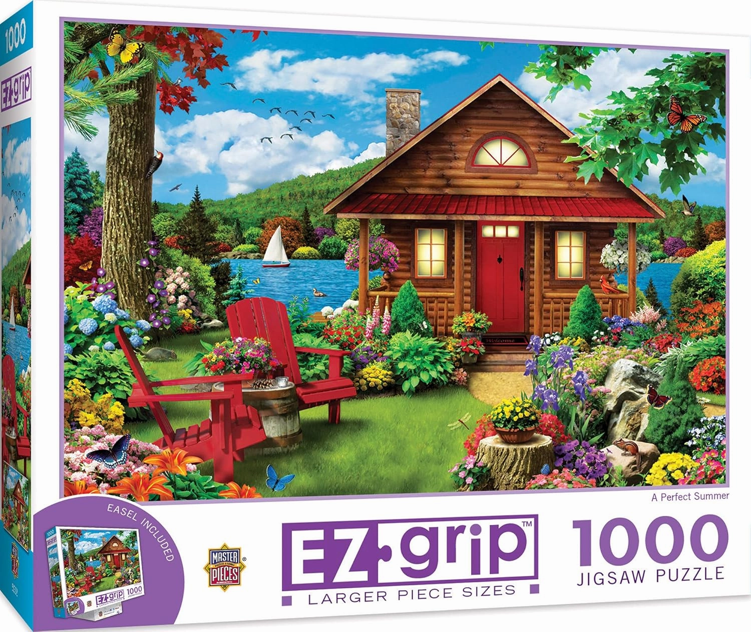 MasterPieces 1000 Piece EZ Grip Jigsaw Puzzle for Adults, Family, Or Youth - A Perfect Summer - 23.5"x34"