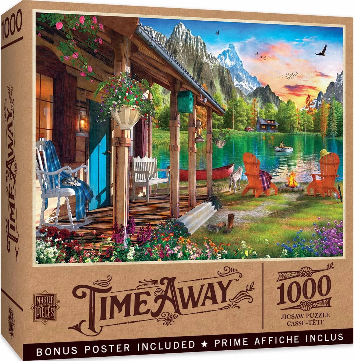 Masterpieces 1000 Piece Jigsaw Puzzle For Adults, Family, Or Kids - Evening On The Lake - 19.25"x26.75"