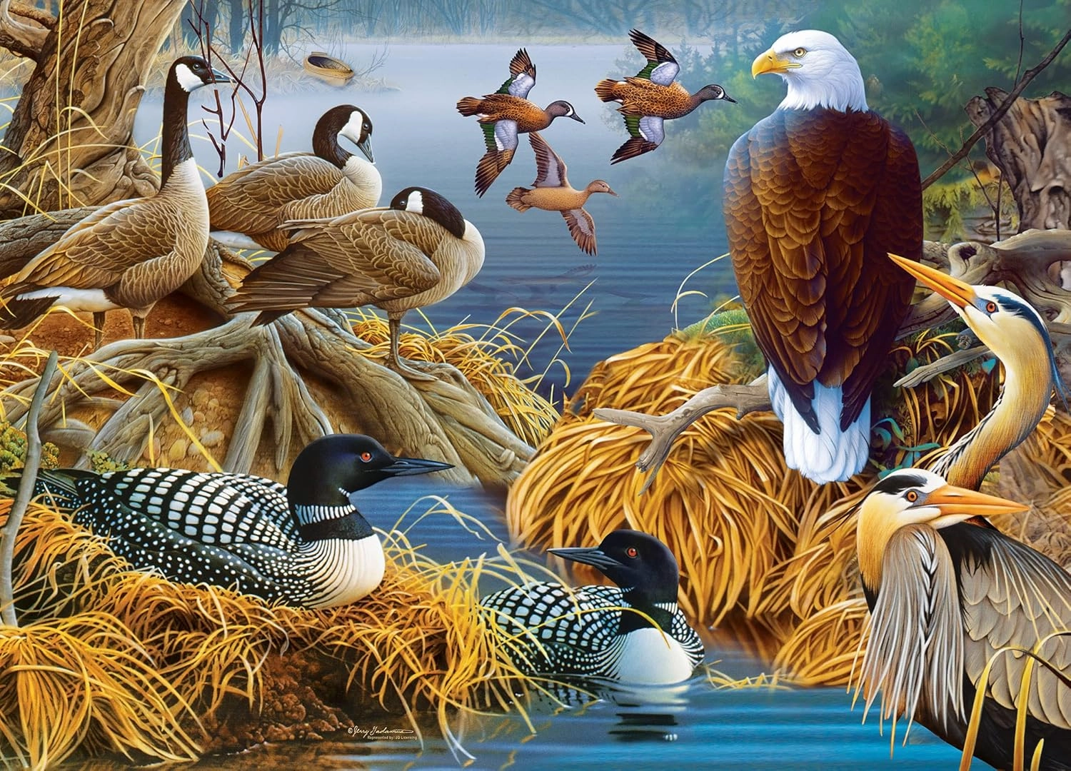 MasterPieces 1000 Piece Jigsaw Puzzle for Adults, Family, Or Youth - Lake Life - 19.25"x26.75"