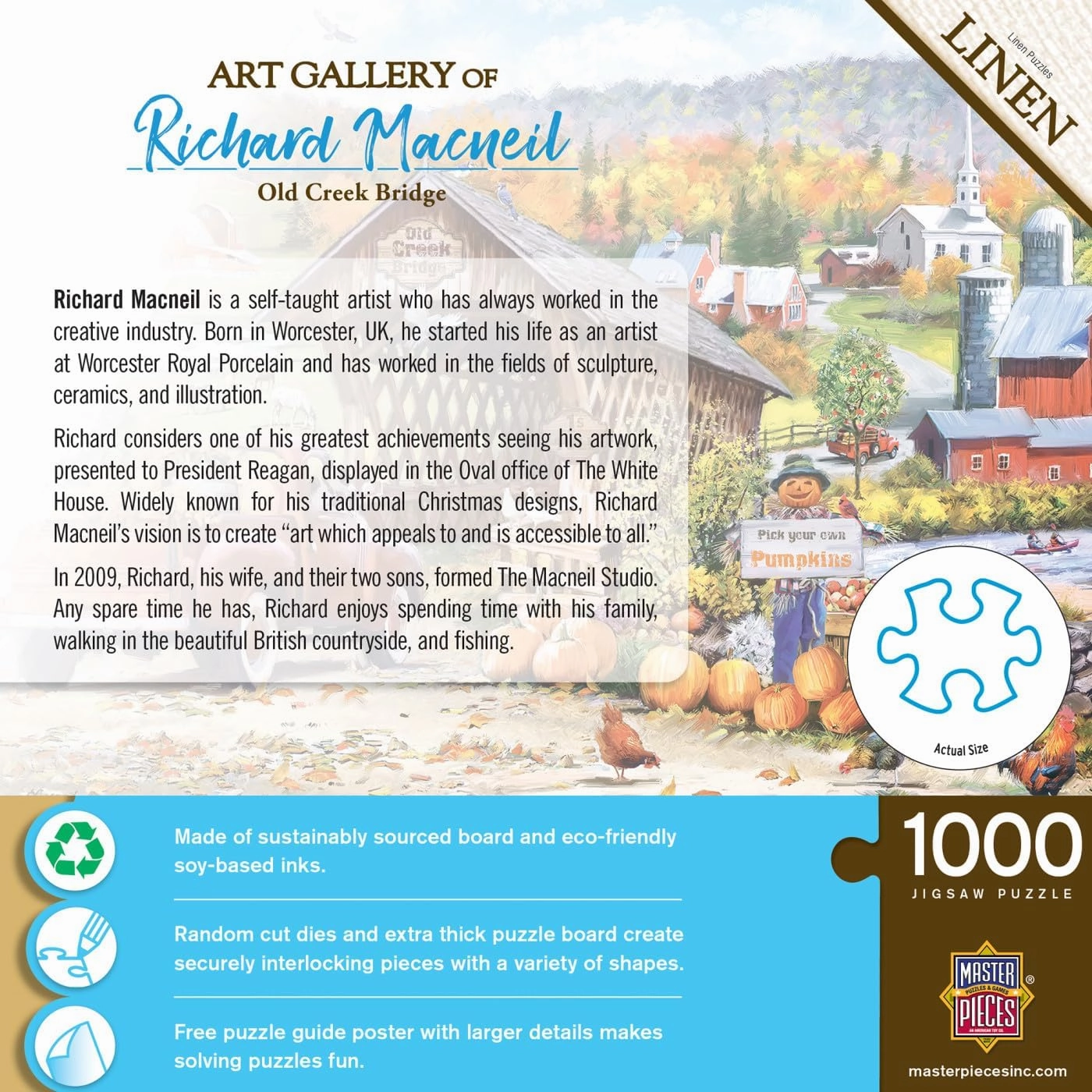 MasterPieces Gallery - Richard Macneil 1000 Pieces - Old Creek Bridge