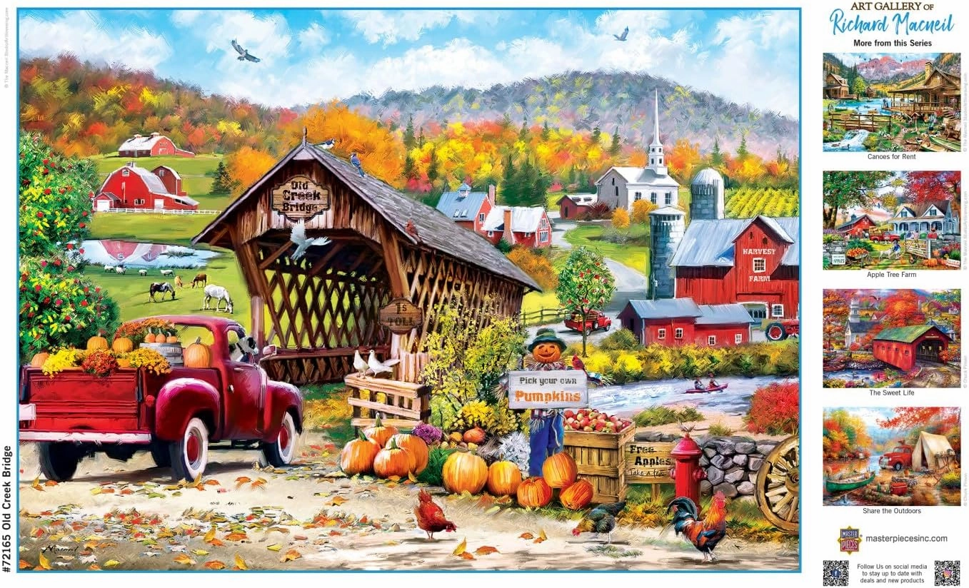 MasterPieces Gallery - Richard Macneil 1000 Pieces - Old Creek Bridge