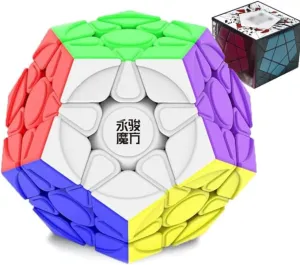 Megaminx Speed Cube, YJ YuHu V2 M Dodecahedron Cube Magnetic Stickerless Pentagon Magic Puzzle Cube 3D Brain Teaser Puzzle Cube Toys Educational Games Presents Kids & Adults