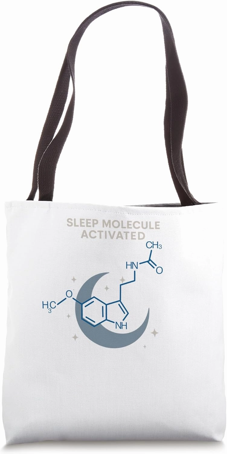 Melatonin Sleep Molecule Activated Funny Science Chemistry Tote Bag