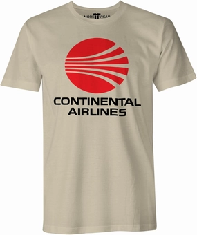 Men's Continental Airlines - Retro Airliner Logo T Shirt