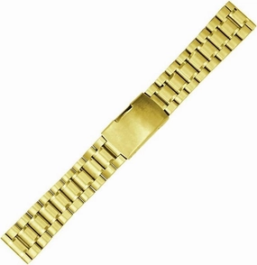 Metal Replacement Band,Watch Straps, 18mm 20mm 22mm 24mm Universal Stainless Steel Watch Strap Men And Women Band Solid Metal Watch Belt Bracelet (Color : Gold, Size : 20mm) ( Color : Gold-22mm )