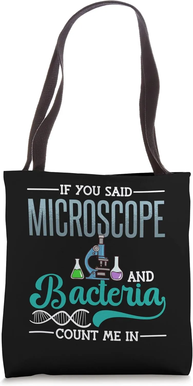 Microscope Microbiology Laboratory Biology Science Tote Bag