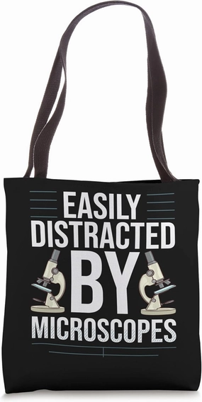 Microscope Microbiology Laboratory Biology Science Tote Bag