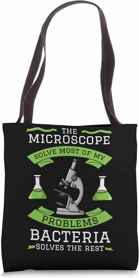 Microscope Microbiology Laboratory Biology Science Tote Bag