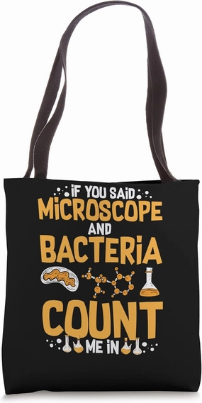 Microscope Microbiology Laboratory Biology Science Tote Bag