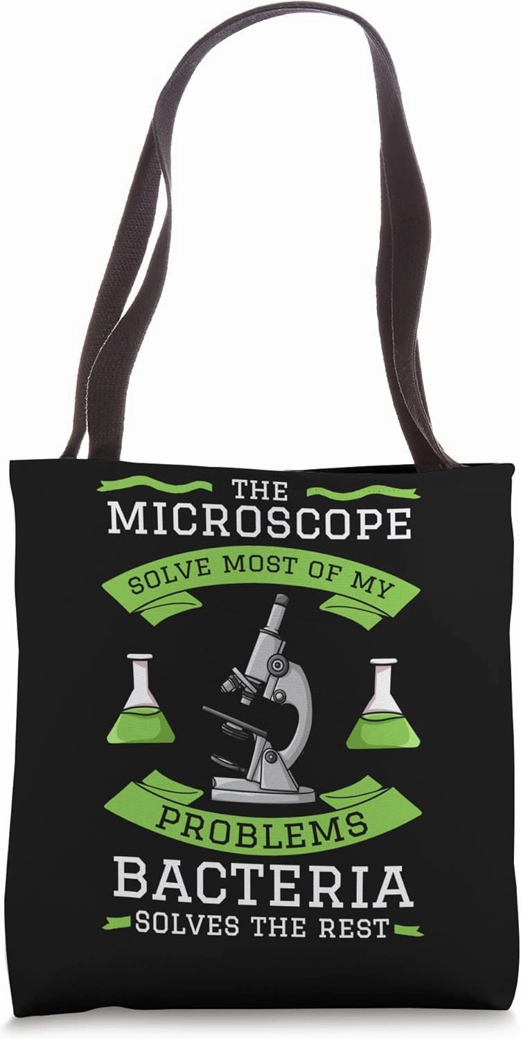 Microscope Microbiology Laboratory Biology Science Tote Bag