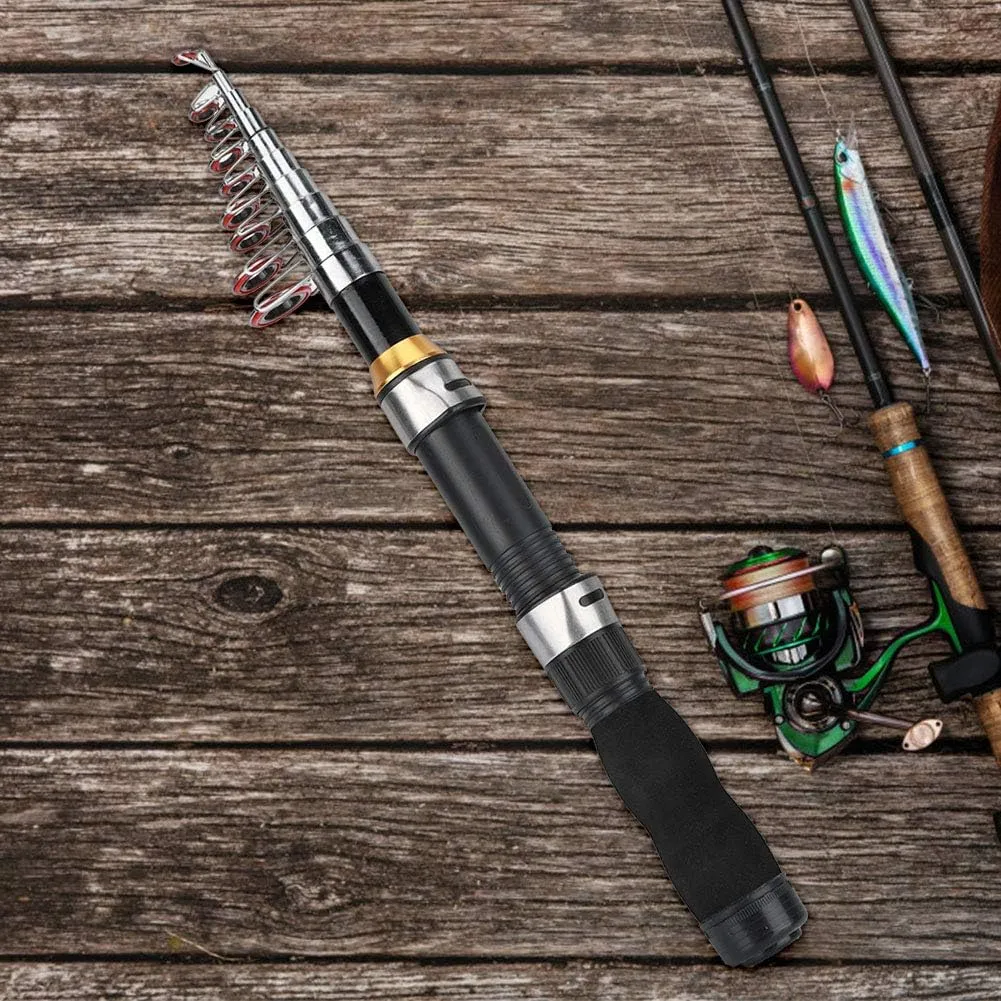 Mini Sea Fishing Rod, Telescopic Fishing Rod Pole for Saltwater and Freshwater