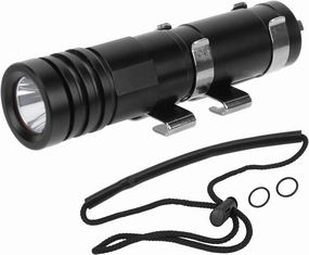 Mini Diving Flashlight, Water Proof Underwater LED Torch Aluminum Alloy Multifunctional Helmet Holder with U4 Diving Light 200M for Diving