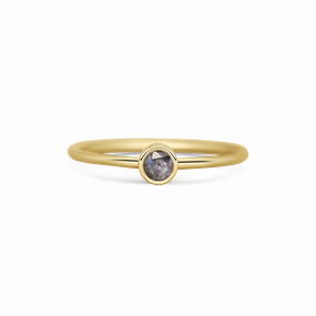 Mini Grey Diamond Promise Ring