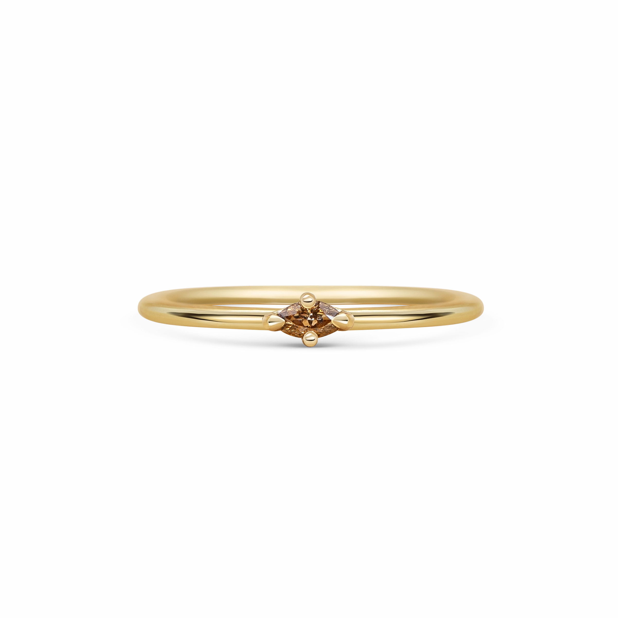 Mini Marquise Champagne Diamond Promise Ring