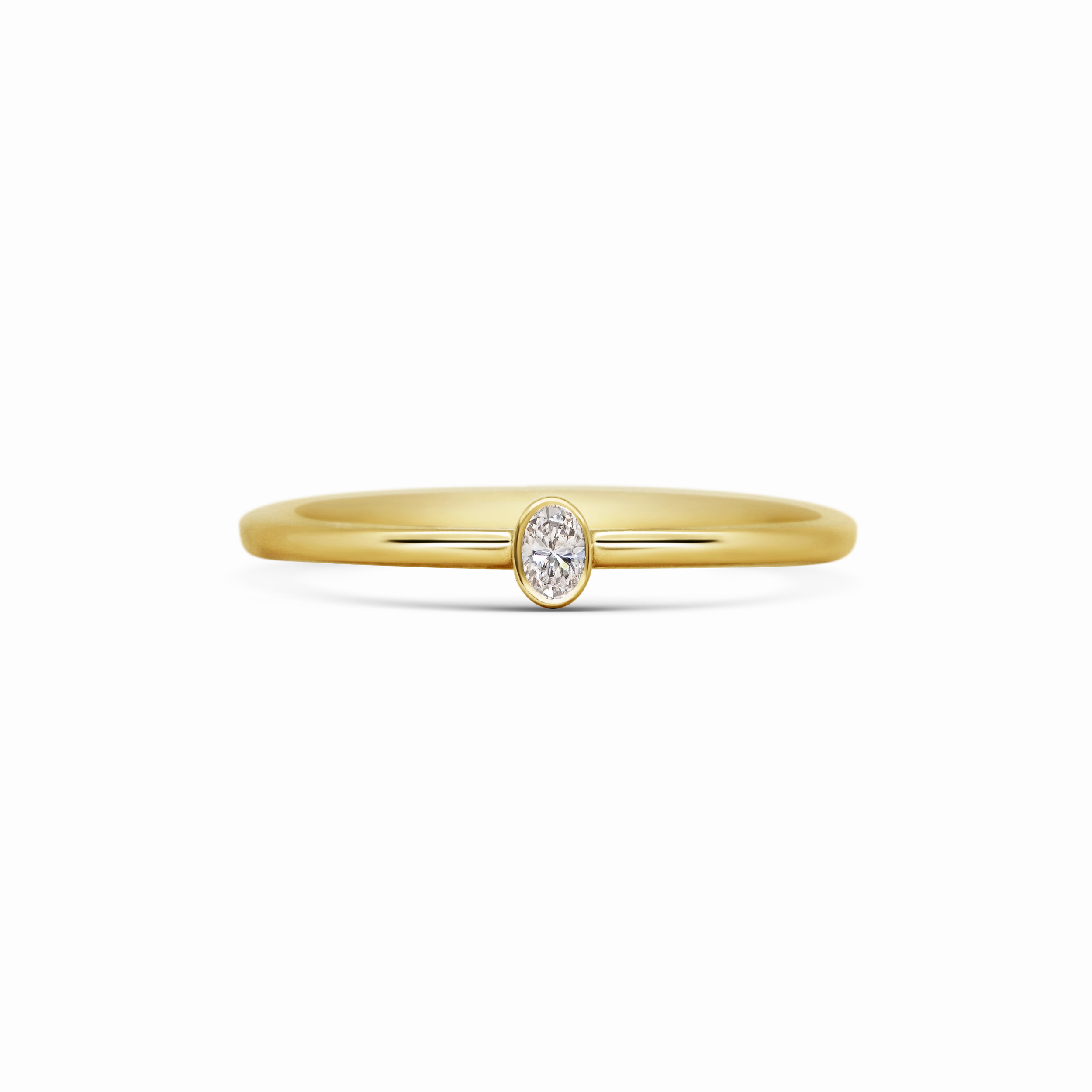 Mini Oval Diamond Promise Ring