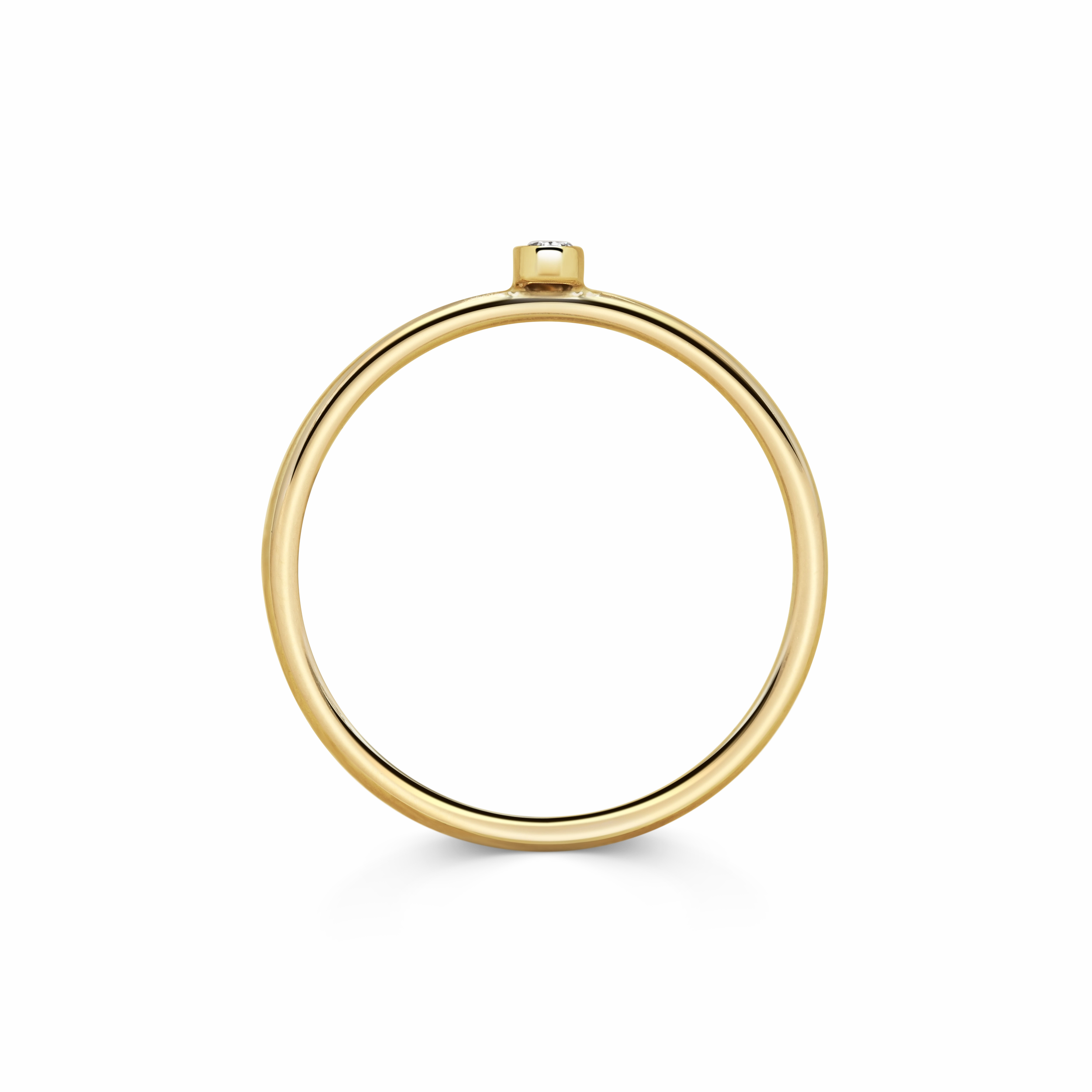 Mini Oval Diamond Promise Ring