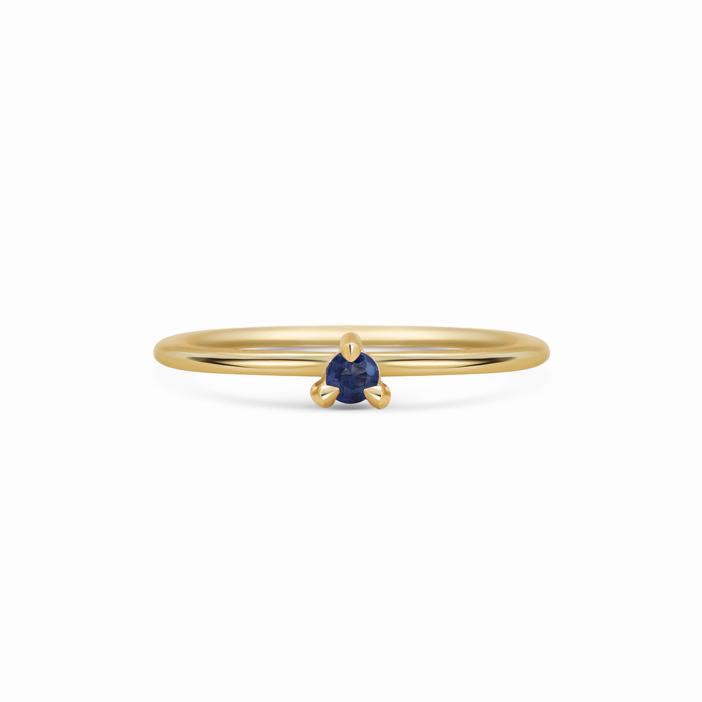 Mini Round Blue Sapphire Promise Ring