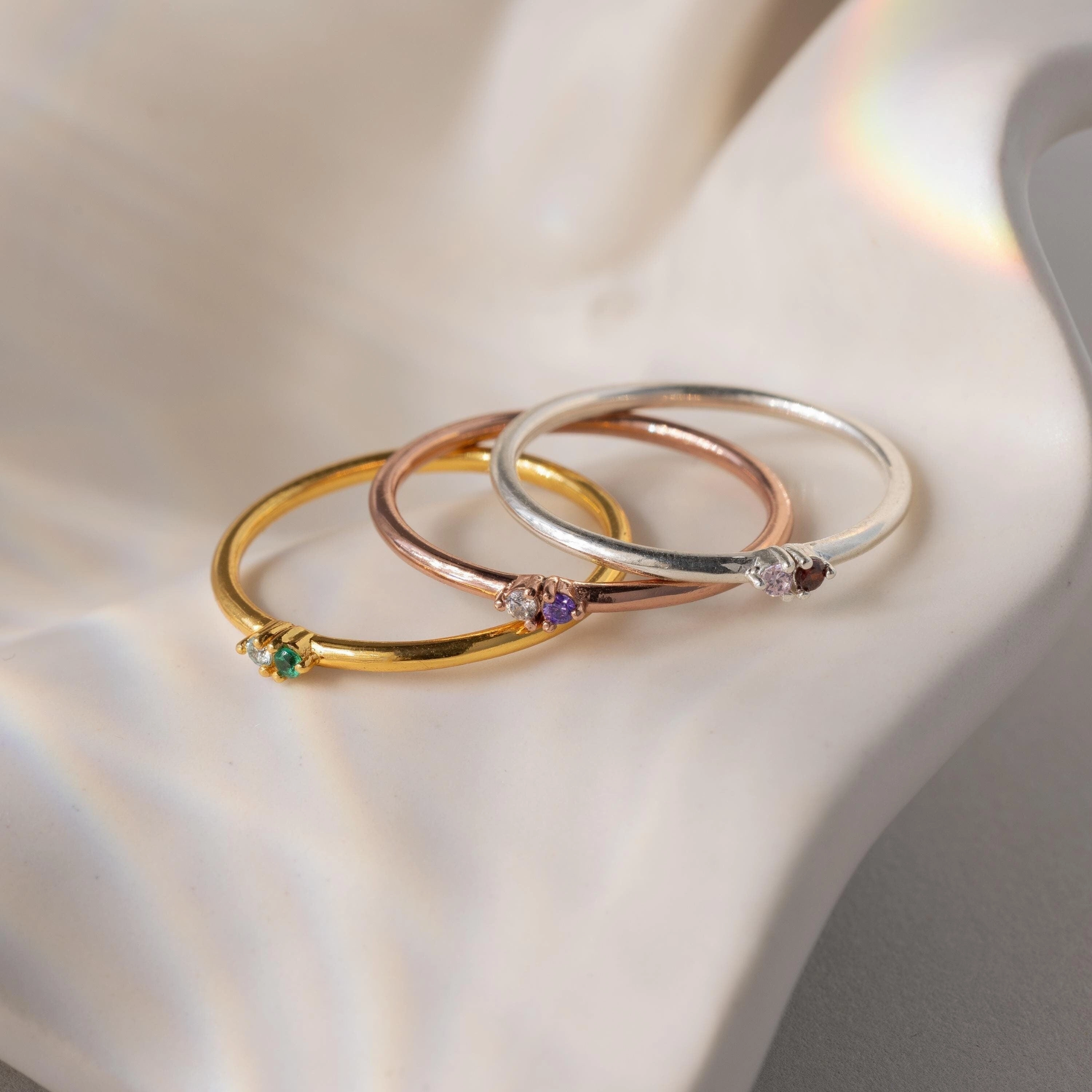 Mini Toi et Moi Birthstone Ring