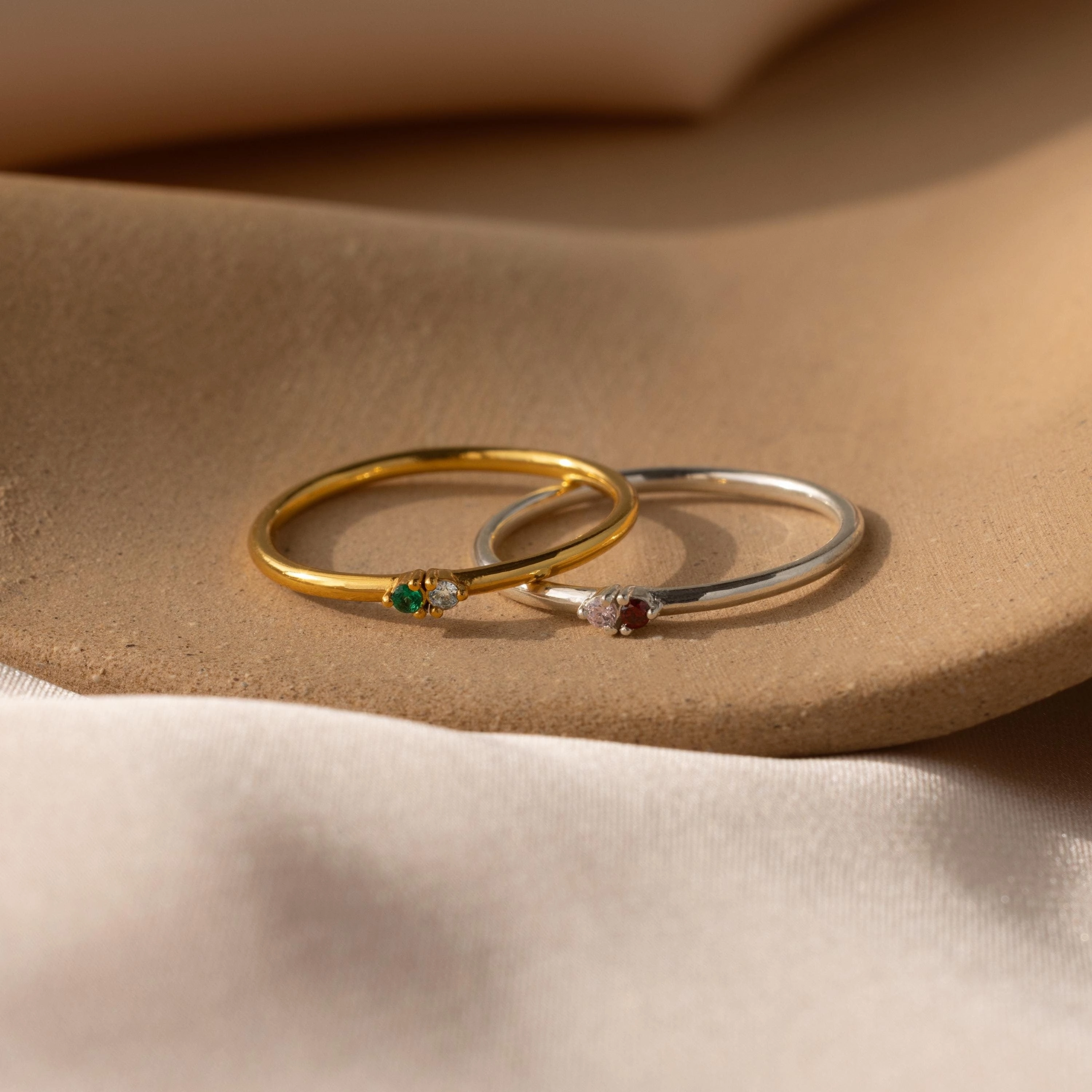 Mini Toi et Moi Birthstone Ring