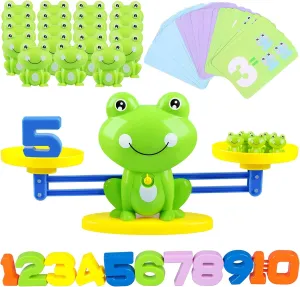 Montessori Counting Toys with Frog Learning Card, Fun Children's Gift Educational Number Toy for Kids Ages 3-5