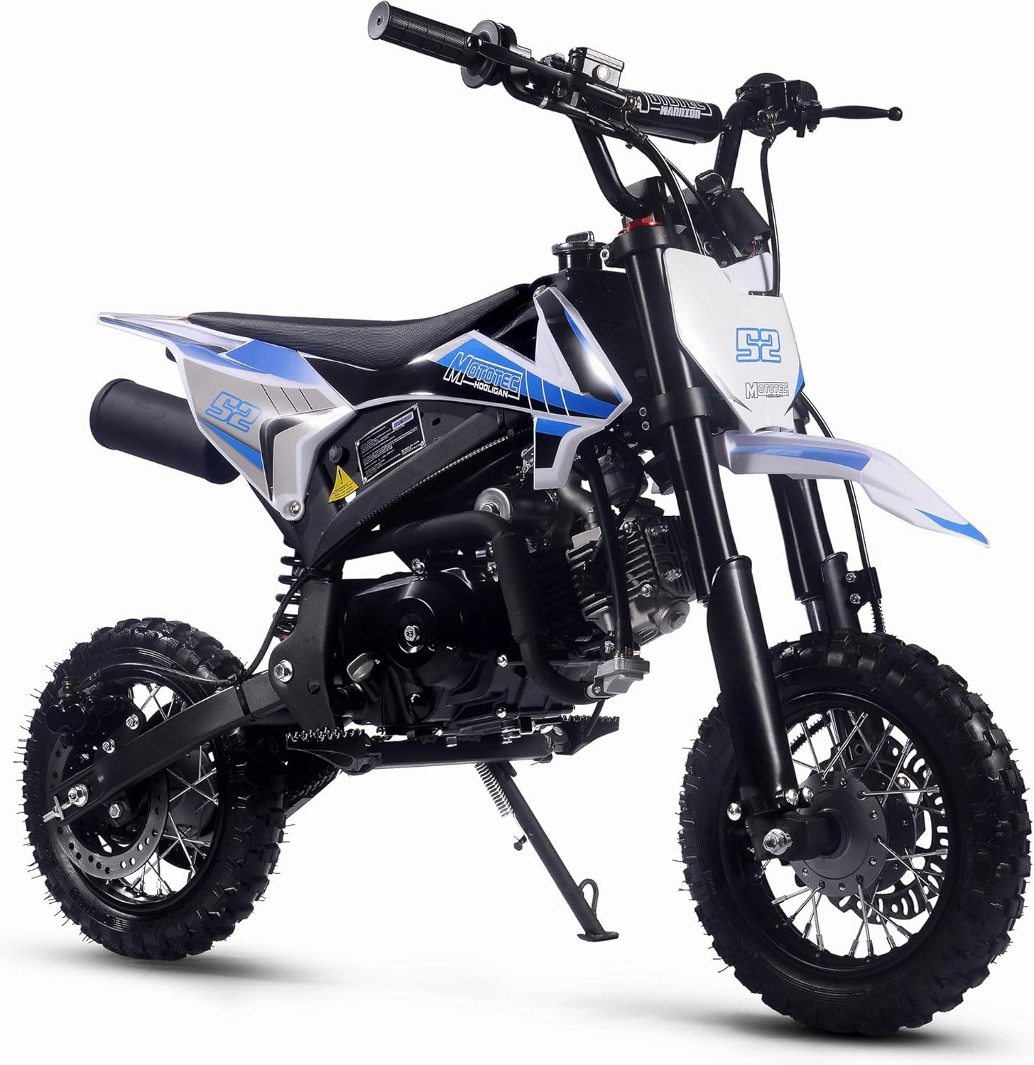 MotoTec Hooligan 72cc 4-Stroke Gas Dirt Bike Blue