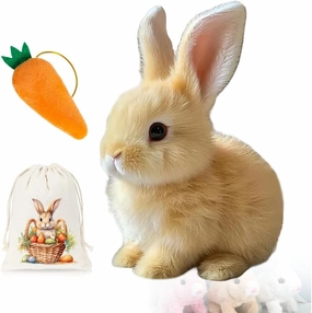 My Realistic Bunny Toy, Jumping, Twitching, and Shaking Ears, Better Life Buny,Realistic and Cute Playmate (Brown)