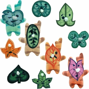Nadou 3.9" Korok Plush,4 Pcs Koroks Toys with 10 Different Replacement Face,Yahaha Stuffed Animals Cute Game Merch Action Figures,Gifts for Game Fans Kids Adults
