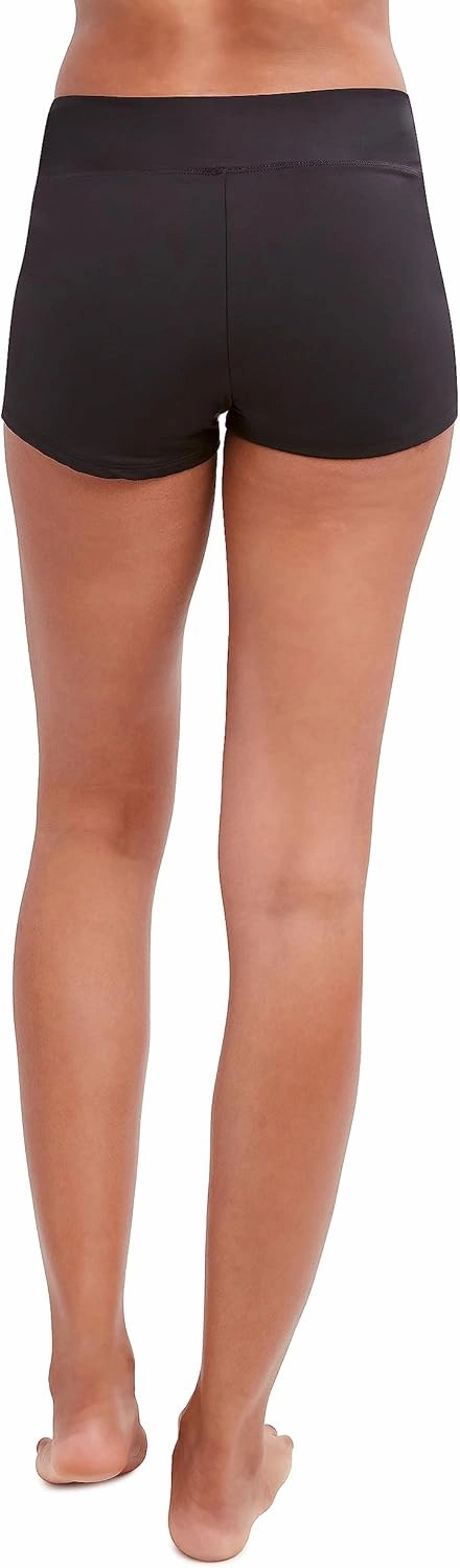 Nautica Women's Standard Mid-Rise Flattering Wide Waistband Boy Leg Bikini Bottom Swimsuit